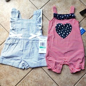 Baby girl summer romper bundle - great for 4th of July!
